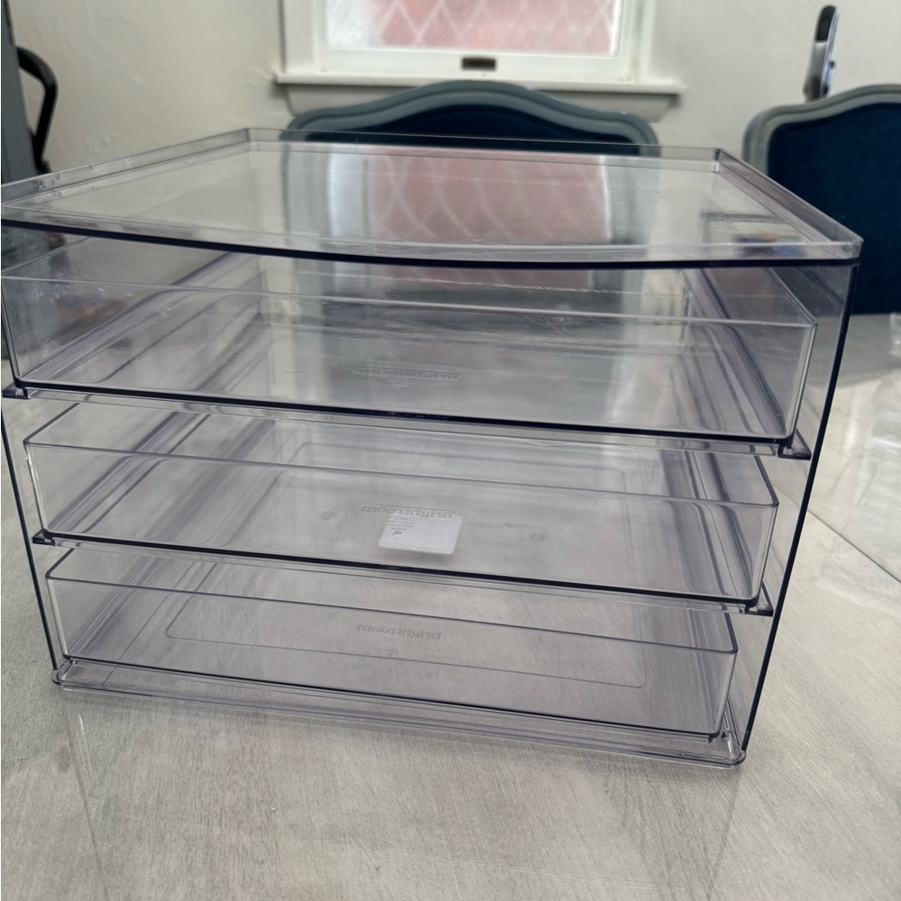 NWT Target Brightroom Clear All Purpose 3 Drawer Storage Organizer